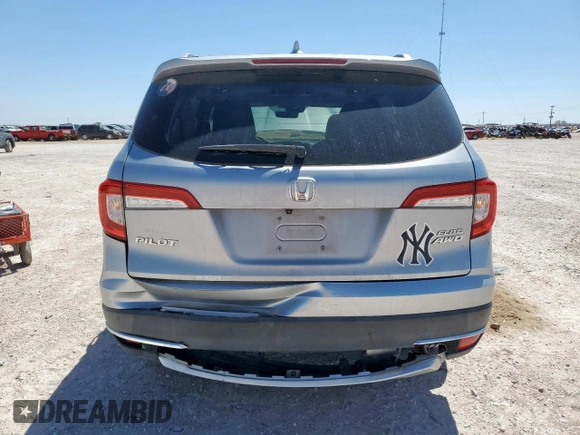 2019 Honda Pilot Elite with VIN 5FNYF6H09KB057259, listed as a Copart auction lot 56770835 with 74,492 mi miles and Salvage title. Bid and sale history available at DreamBid. Image 6.