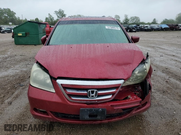 2006 Honda Odyssey EX-L z VIN 5FNRL38756B416802, wystawiony jako Copart lot #57588515 z przebiegiem 169 093 mil mil oraz Szkoda całkowita • Salvage title. Historia ofert i sprzedaży dostępna na DreamBid. Obrazek 5.