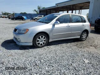 2005 Kia Spectra with VIN KNAFE162155081155, listed as a Copart auction lot 53893255 with 127,937 mi miles and Salvage Title. Bid and sale history available at carsss.com. Image 1.