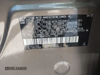 2013 Toyota RAV4 LE with VIN 2T3BFREV6DW034235, listed as a IAAI auction lot 42472247 with 80,500 mi miles and . Bid and sale history available at DreamBid. Image 9.