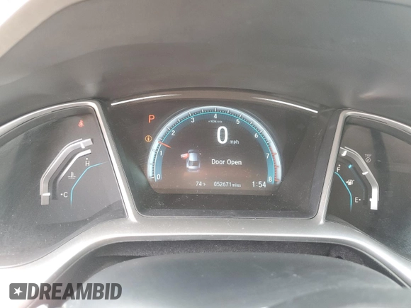2018 Honda Civic EX with VIN 2HGFC2F75JH508240, listed as a Copart auction lot 55739915 with 52,671 mi miles and Salvage Title. Bid and sale history available at DreamBid. Image 9.