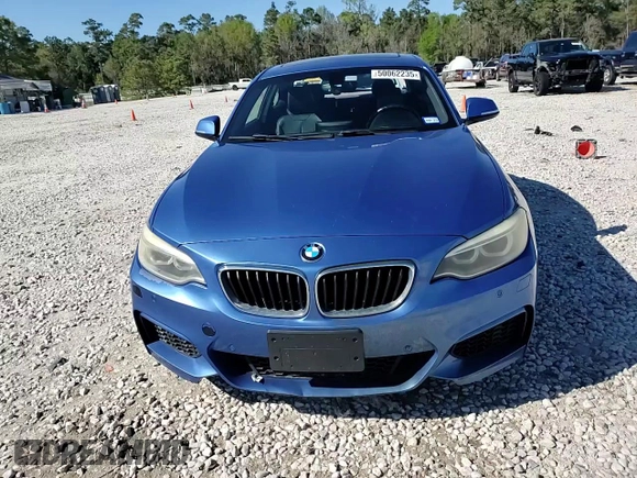 2015 BMW 2 Series 228i with VIN WBA1F5C50FV256672, listed as a Copart auction lot 50062235 with 120,213 mi miles and Salvage Title. Bid and sale history available at carsss.com. Image 14.