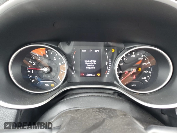 2019 Jeep Compass Latitude с VIN 3C4NJCBB8KT749475, выставлен на аукционе Copart как лот 57712415 с пробегом 43 119 миль миль и Списание • Salvage title. История ставок и продаж доступна на DreamBid. Изображение 9.