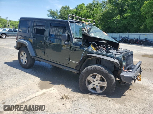 2011 Jeep Wrangler Unlimited Rubicon with VIN 1J4BA6H17BL571194, listed as a Copart auction lot 55430315 with Not provided miles and Salvage title. Bid and sale history available at DreamBid. Image 4.