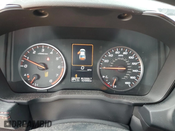2022 Subaru WRX GT with VIN JF1VBAU65N8024751, listed as a Copart auction lot 44621315 with 42,999 mi miles and Salvage title. Bid and sale history available at DreamBid. Image 9.