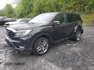 2023 Honda Passport EX-L z VIN 5FNYF8H55PB022183, wystawiony jako Copart lot #57305445 z przebiegiem 31 296 mil mil oraz Szkoda całkowita • Salvage title. Historia ofert i sprzedaży dostępna na DreamBid. Obrazek 1.