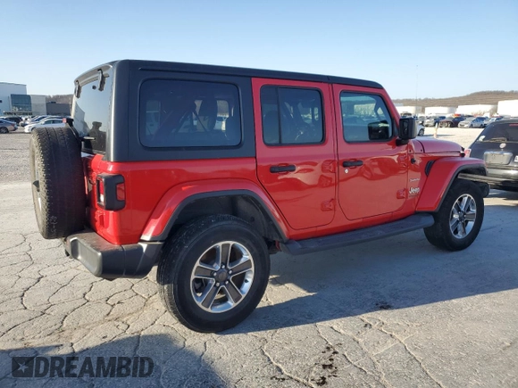 2018 Jeep Wrangler Unlimited Sahara z VIN 1C4HJXEN8JW283372, wystawiony jako Copart lot #47887815 z przebiegiem 106 235 mil mil oraz Szkoda całkowita • Salvage title. Historia ofert i sprzedaży dostępna na DreamBid. Obrazek 3.