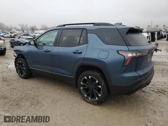 2025 Chevrolet Equinox AWD RS z VIN 3GNAXTEG9SL126104, wystawiony jako Copart lot #43337995 z przebiegiem 5 348 mil mil oraz Szkoda całkowita • Salvage title. Historia ofert i sprzedaży dostępna na DreamBid. Obrazek 2.