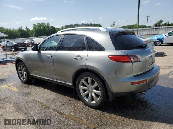2008 Infiniti FX z VIN JNRAS08U08X102116, wystawiony jako Copart lot #56519735 z przebiegiem 217 516 mil mil oraz Szkoda całkowita • Salvage title. Historia ofert i sprzedaży dostępna na DreamBid. Obrazek 2.