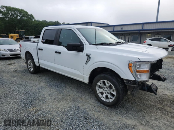 2021 Ford F-150 XL with VIN 1FTEW1C53MFB80059, listed as a Copart auction lot 58835805 with 85,998 mi miles and Salvage title. Bid and sale history available at DreamBid. Image 4.