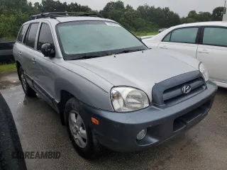 2005 Hyundai Santa Fe GLS with VIN KM8SC13E35U005623, listed as a Copart auction lot 75019464 with 0 mi miles and Salvage Title. Bid and sale history available at carsss.com. Image 4.