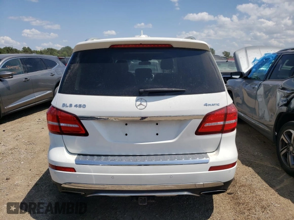2018 Mercedes-Benz GLS 450 with VIN 4JGDF6EE6JB089646, listed as a Copart auction lot 59665543 with 56,351 mi miles and . Bid and sale history available at DreamBid. Image 6.