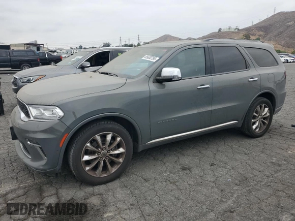 2021 Dodge Durango Citadel with VIN 1C4RDJEG7MC694505, listed as a Copart auction lot 65630795 with 105,060 mi miles and Clean title. Bid and sale history available at DreamBid. Image 1.