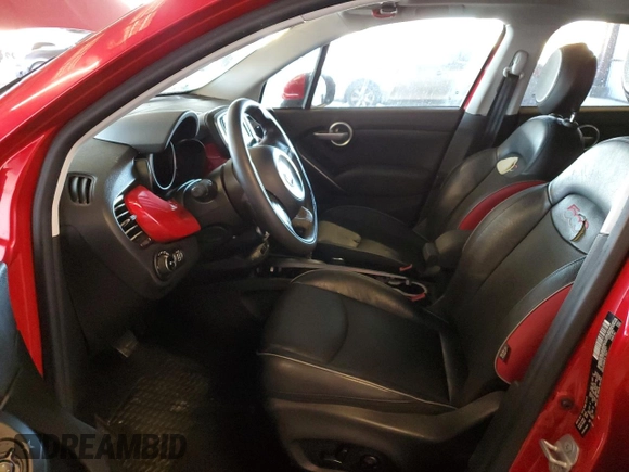 2016 FIAT 500X Lounge with VIN ZFBCFXDTXGP388321, listed as a Copart auction lot 82847124 with 57,545 mi miles and Salvage Title. Bid and sale history available at carsss.com. Image 7.