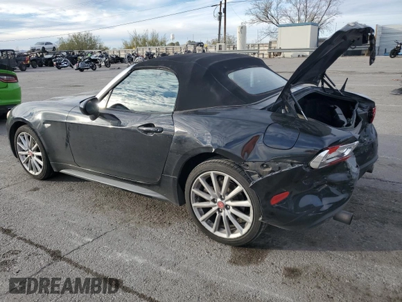 2017 FIAT 124 Spider Classica with VIN JC1NFAEK1H0107572, listed as a Copart auction lot 82452144 with 98,954 mi miles and Salvage title. Bid and sale history available at DreamBid. Image 2.