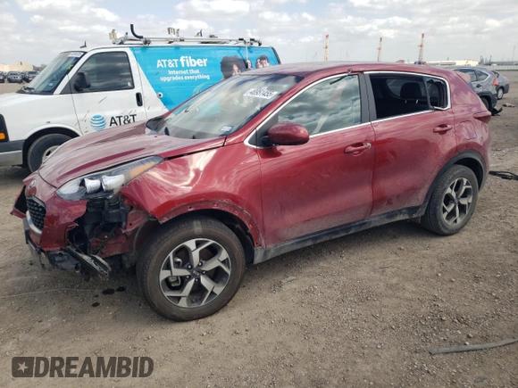 2020 Kia Sportage LX with VIN KNDPM3AC5L7829395, listed as a Copart auction lot 48951455 with 58,089 mi miles and Salvage Title. Bid and sale history available at DreamBid. Image 1.
