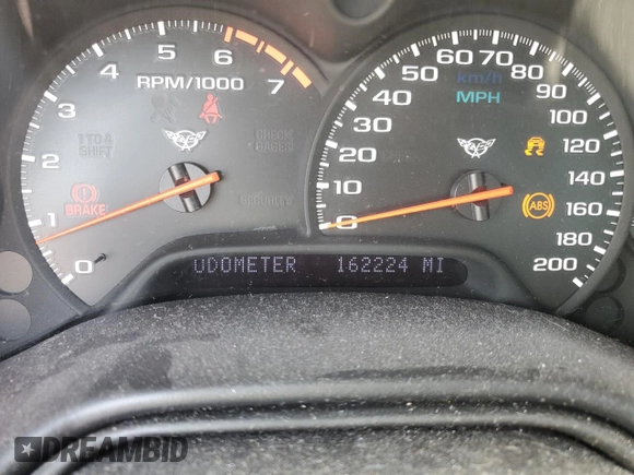 2000 Chevrolet Corvette with VIN 1G1YY22G7Y5114182, listed as a Copart auction lot 75886044 with 162,224 mi miles and Salvage Title. Bid and sale history available at carsss.com. Image 9.
