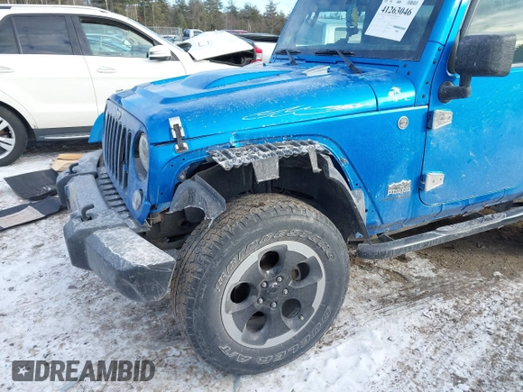 2014 Jeep Wrangler Sahara with VIN 1C4AJWBG0EL218217, listed as a IAAI auction lot 41263046 with 79,137 mi miles and . Bid and sale history available at DreamBid. Image 6.