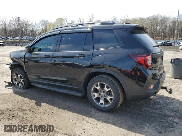 2022 Honda Passport TrailSport with VIN 5FNYF8H62NB029873, listed as a Copart auction lot 53582655 with 50,246 mi miles and Salvage Title. Bid and sale history available at DreamBid. Image 2.