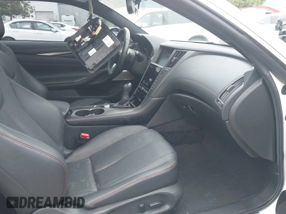 2021 Infiniti Q60 Red Sport 400 with VIN JN1FV7LK1MM530013, listed as a IAAI auction lot 41461752 with 52,844 mi miles and . Bid and sale history available at DreamBid. Image 5.