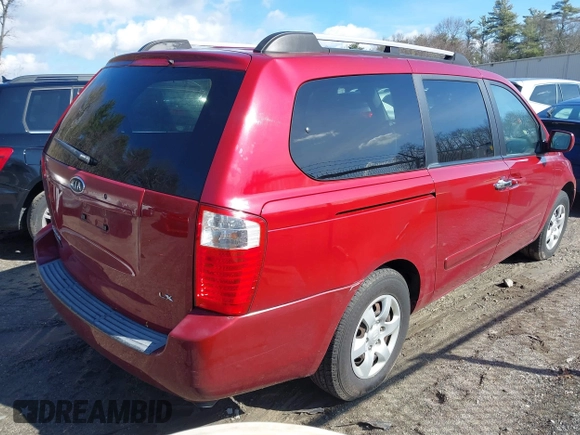 2008 Kia Sedona LX with VIN KNDMB233186262678, listed as a IAAI auction lot 41854128 with 143,829 mi miles. Bid and sale history available at carsss.com. Image 4.