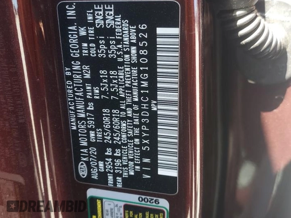 2021 Kia Telluride EX with VIN 5XYP3DHC1MG108526, listed as a Copart auction lot 50435225 with 63,489 mi miles and Salvage title. Bid and sale history available at DreamBid. Image 15.