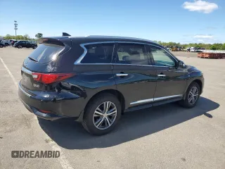 2019 Infiniti QX60 Luxe with VIN 5N1DL0MM4KC561711, listed as a Copart auction lot 57309695 with 46,642 mi miles and Salvage title. Bid and sale history available at DreamBid. Image 3.