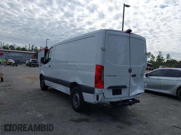 2024 Mercedes-Benz Sprinter Cargo with VIN W1Y4KBHY4RT175862, listed as a IAAI auction lot 41347055 with 21,566 mi miles and . Bid and sale history available at carsss.com. Image 3.