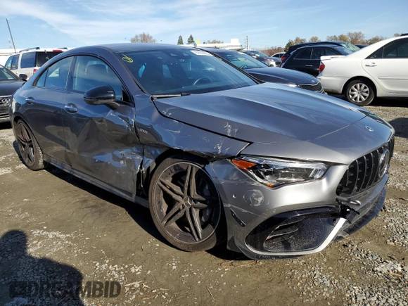 2021 Mercedes-Benz CLA 45 AMG with VIN W1K5J5DB8MN218696, listed as a Copart auction lot 81633993 with 10,299 mi miles and . Bid and sale history available at DreamBid. Image 4.