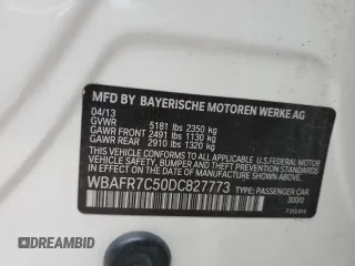 2013 BMW 5 Series 535i with VIN WBAFR7C50DC827773, listed as a Copart auction lot 47591385 with 132,510 mi miles and Salvage Title. Bid and sale history available at DreamBid. Image 12.