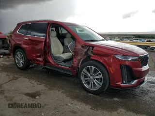 2024 Cadillac XT6 FWD Premium Luxury with VIN 1GYKPCRS1RZ700168, listed as a Copart auction lot 59327055 with 21,001 mi miles and Salvage title. Bid and sale history available at DreamBid. Image 4.