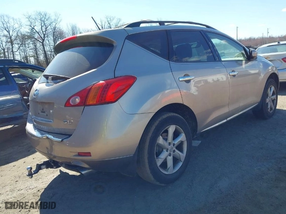 2009 Nissan Murano SL with VIN JN8AZ18U29W028128, listed as a IAAI auction lot 41887469 with 124,011 mi miles. Bid and sale history available at carsss.com. Image 4.
