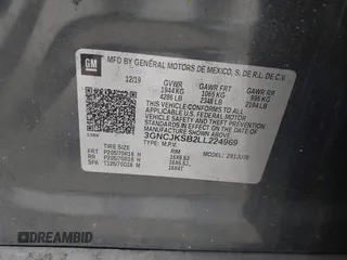 2020 Chevrolet Trax LS with VIN 3GNCJKSB2LL224969, listed as a IAAI auction lot 42506333 with 101,529 mi miles and . Bid and sale history available at DreamBid. Image 9.
