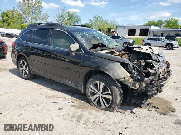 2018 Subaru Outback Limited with VIN 4S4BSANC2J3322260, listed as a Copart auction lot 55804675 with Not provided miles and Salvage title. Bid and sale history available at DreamBid. Image 4.