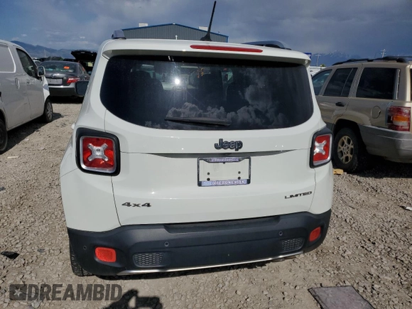 2017 Jeep Renegade Limited z VIN ZACCJBDBXHPG65785, wystawiony jako Copart lot #58090725 z przebiegiem 91 383 mil mil oraz Czysty tytuł • Clean title. Historia ofert i sprzedaży dostępna na DreamBid. Obrazek 6.