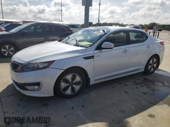 2013 Kia Optima Hybrid LX with VIN KNAGM4ADXD5043617, listed as a Copart auction lot 73847634 with 0 mi miles and Salvage Title. Bid and sale history available at carsss.com. Image 1.