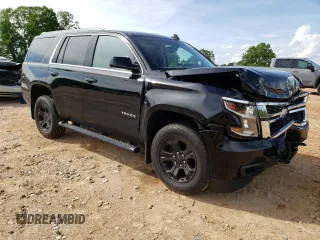 2019 Chevrolet Tahoe LS z VIN 1GNSKAKC8KR399407, wystawiony jako Copart lot #55696355 z przebiegiem 83 903 mil mil oraz Szkoda całkowita • Salvage title. Historia ofert i sprzedaży dostępna na DreamBid. Obrazek 4.