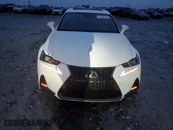 2020 Lexus IS with VIN JTHGZ1B27L5036766, listed as a Copart auction lot 81397744 with 48,857 mi miles and Salvage Title. Bid and sale history available at carsss.com. Image 5.