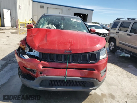 2020 Jeep Compass Limited with VIN 3C4NJDCB7LT130484, listed as a Copart auction lot 49344775 with 75,511 mi miles and Salvage Title. Bid and sale history available at carsss.com. Image 5.