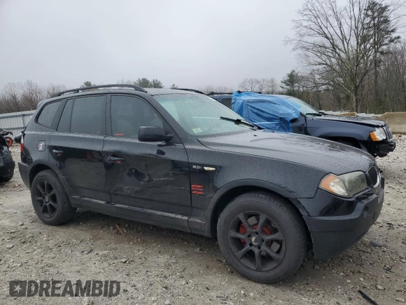 2004 BMW X3 3.0i z VIN WBXPA93424WC32669, wystawiony jako Copart lot #53979825 z przebiegiem 169 629 mil mil oraz Czysty tytuł • Clean title. Historia ofert i sprzedaży dostępna na DreamBid. Obrazek 4.