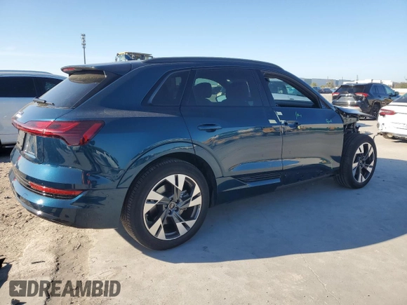 2023 Audi e-tron Premium with VIN WA1AAAGE0PB011503, listed as a Copart auction lot 46042595 with 17,440 mi miles and Salvage Title. Bid and sale history available at DreamBid. Image 3.