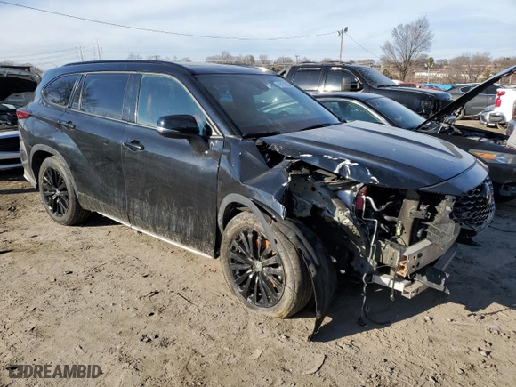 2023 Toyota Highlander L with VIN 5TDKDRBH1PS508974, listed as a Copart auction lot 46431355 with 107,809 mi miles and Salvage Title. Bid and sale history available at carsss.com. Image 4.