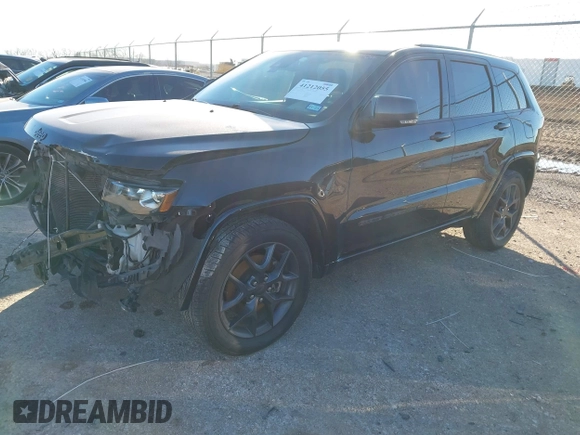 2021 Jeep Grand Cherokee 80th Anniversary with VIN 1C4RJFBG9MC527654, listed as a IAAI auction lot 41212055 with 92,436 mi miles and . Bid and sale history available at DreamBid. Image 17.