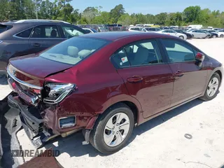 2014 Honda Civic Sedan LX with VIN 19XFB2F57EE246612, listed as a IAAI auction lot 41984108 with 13,656 mi miles. Bid and sale history available at carsss.com. Image 4.