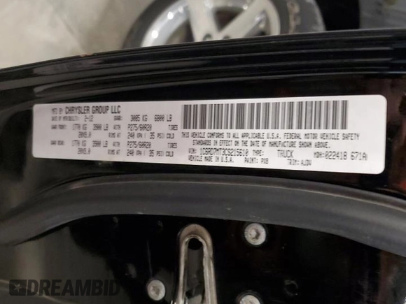 2012 Ram 1500 Sport with VIN 1C6RD7MT3CS215610, listed as a Copart auction lot 63332865 with 149,226 mi miles and Clean title. Bid and sale history available at DreamBid. Image 12.