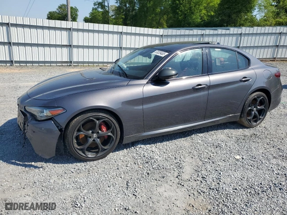 2019 Alfa Romeo Giulia with VIN ZARFANANXK7609658, listed as a Copart auction lot 53039485 with 0 mi miles and Clean Title. Bid and sale history available at carsss.com. Image 1.