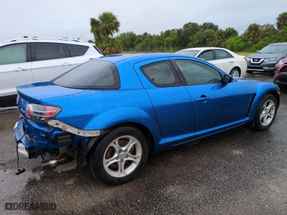 2004 Mazda RX-8 with VIN JM1FE17N240112484, listed as a Copart auction lot 74769364 with 89,182 mi miles and Non Repairable. Bid and sale history available at carsss.com. Image 3.