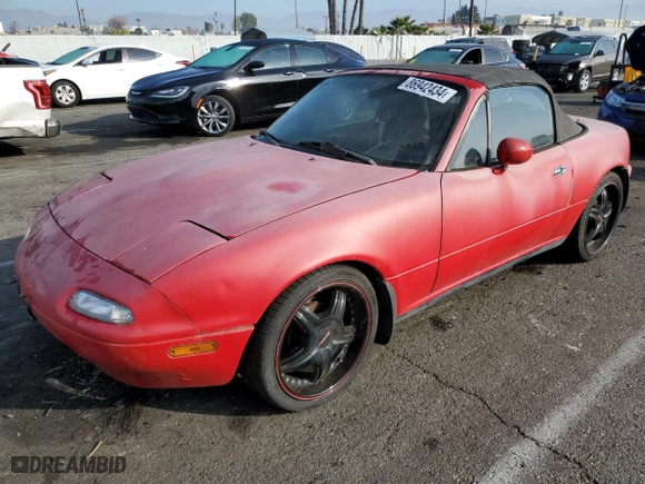 1991 Mazda MX-5 Miata Special Edition with VIN JM1NA351XM1218002, listed as a Copart auction lot 86942434 with 277,606 mi miles and Clean Title. Bid and sale history available at carsss.com. Image 1.