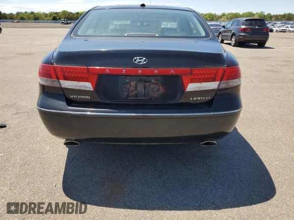 2008 Hyundai Azera Limited with VIN KMHFC46F68A253538, listed as a Copart auction lot 57653055 with 63,876 mi miles and Salvage title. Bid and sale history available at DreamBid. Image 6.