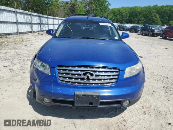 2005 Infiniti FX z VIN JNRAS08W95X216368, wystawiony jako Copart lot #54745065 z przebiegiem 232 897 mil mil oraz Szkoda całkowita • Salvage title. Historia ofert i sprzedaży dostępna na DreamBid. Obrazek 5.